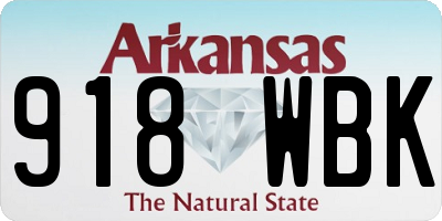 AR license plate 918WBK