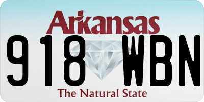 AR license plate 918WBN