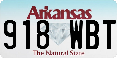 AR license plate 918WBT