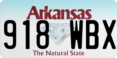 AR license plate 918WBX