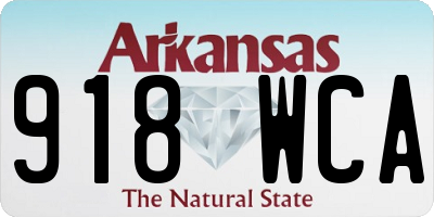 AR license plate 918WCA