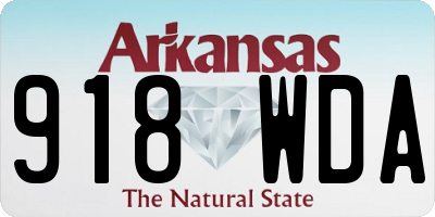 AR license plate 918WDA