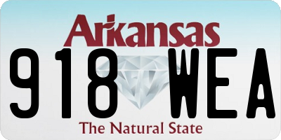 AR license plate 918WEA