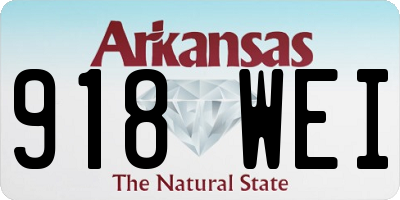 AR license plate 918WEI