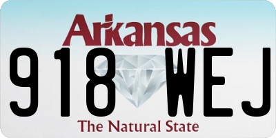 AR license plate 918WEJ