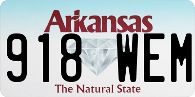 AR license plate 918WEM