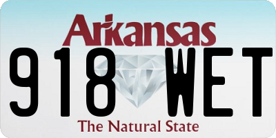 AR license plate 918WET