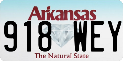 AR license plate 918WEY