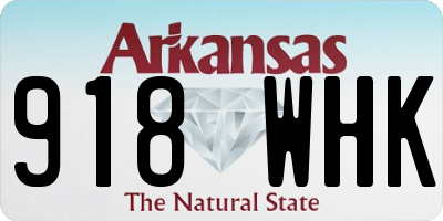 AR license plate 918WHK