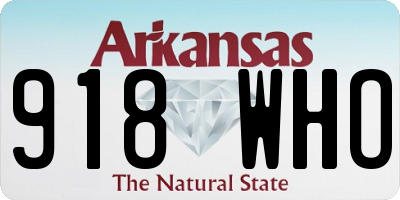 AR license plate 918WHO