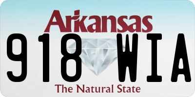 AR license plate 918WIA