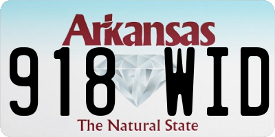 AR license plate 918WID