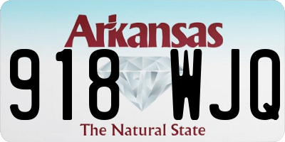 AR license plate 918WJQ