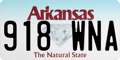 AR license plate 918WNA