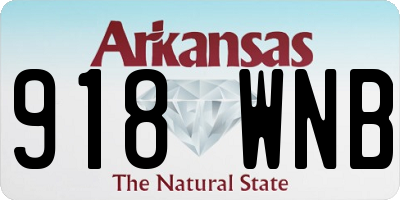 AR license plate 918WNB
