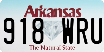 AR license plate 918WRU