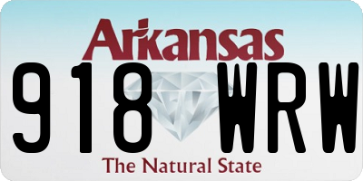 AR license plate 918WRW