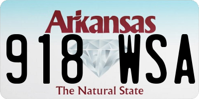 AR license plate 918WSA