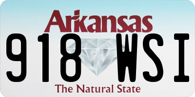 AR license plate 918WSI
