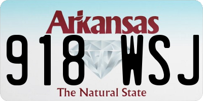 AR license plate 918WSJ