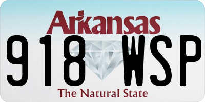 AR license plate 918WSP