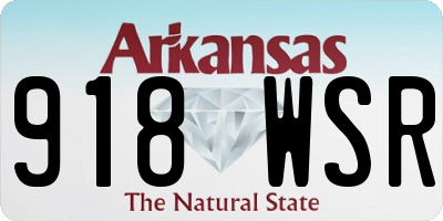 AR license plate 918WSR