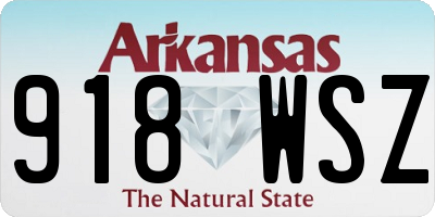 AR license plate 918WSZ
