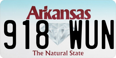 AR license plate 918WUN
