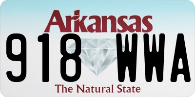 AR license plate 918WWA