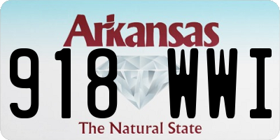 AR license plate 918WWI