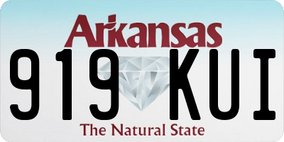 AR license plate 919KUI