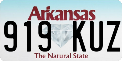 AR license plate 919KUZ
