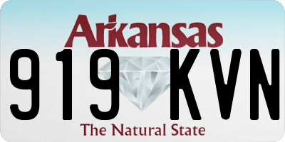 AR license plate 919KVN