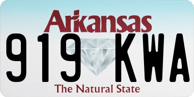 AR license plate 919KWA