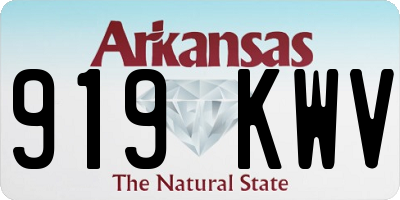 AR license plate 919KWV