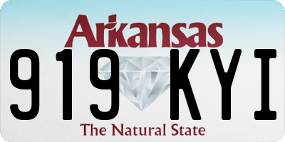 AR license plate 919KYI