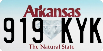 AR license plate 919KYK