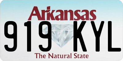 AR license plate 919KYL