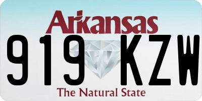 AR license plate 919KZW
