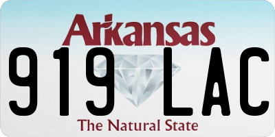 AR license plate 919LAC