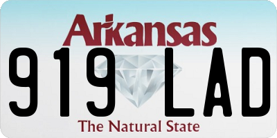 AR license plate 919LAD