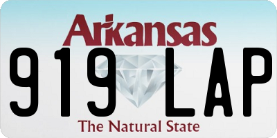 AR license plate 919LAP