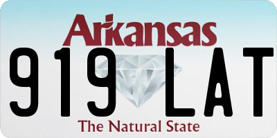 AR license plate 919LAT
