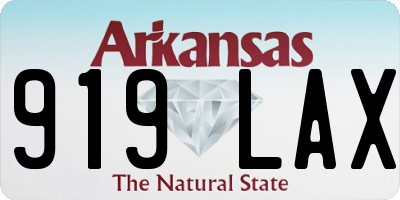 AR license plate 919LAX
