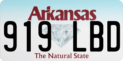 AR license plate 919LBD