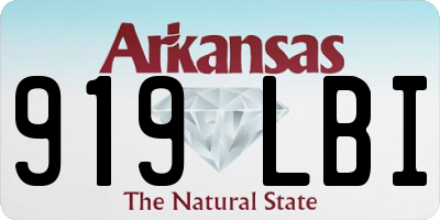 AR license plate 919LBI