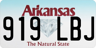 AR license plate 919LBJ