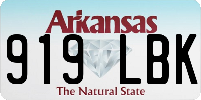 AR license plate 919LBK