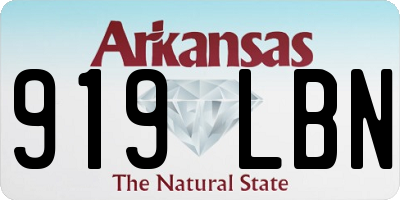 AR license plate 919LBN