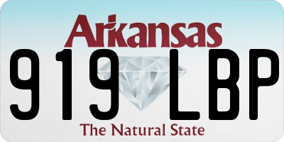 AR license plate 919LBP